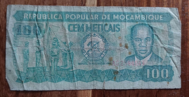 Mocambique Bank Note 1980 - 100 Meticais