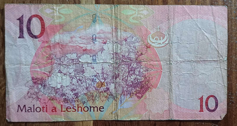 Lesotho Bank Note 10 Maloti