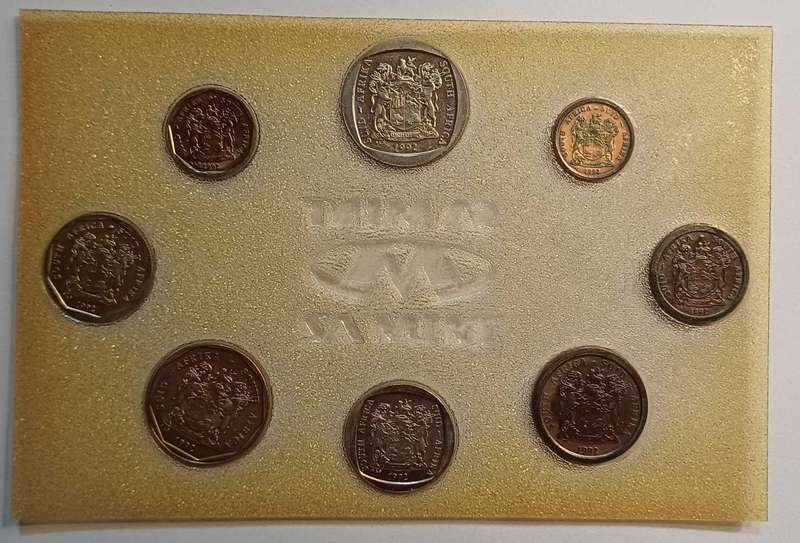 SA Mint uncirculated coin set, 1992 : R2 - 1 cent