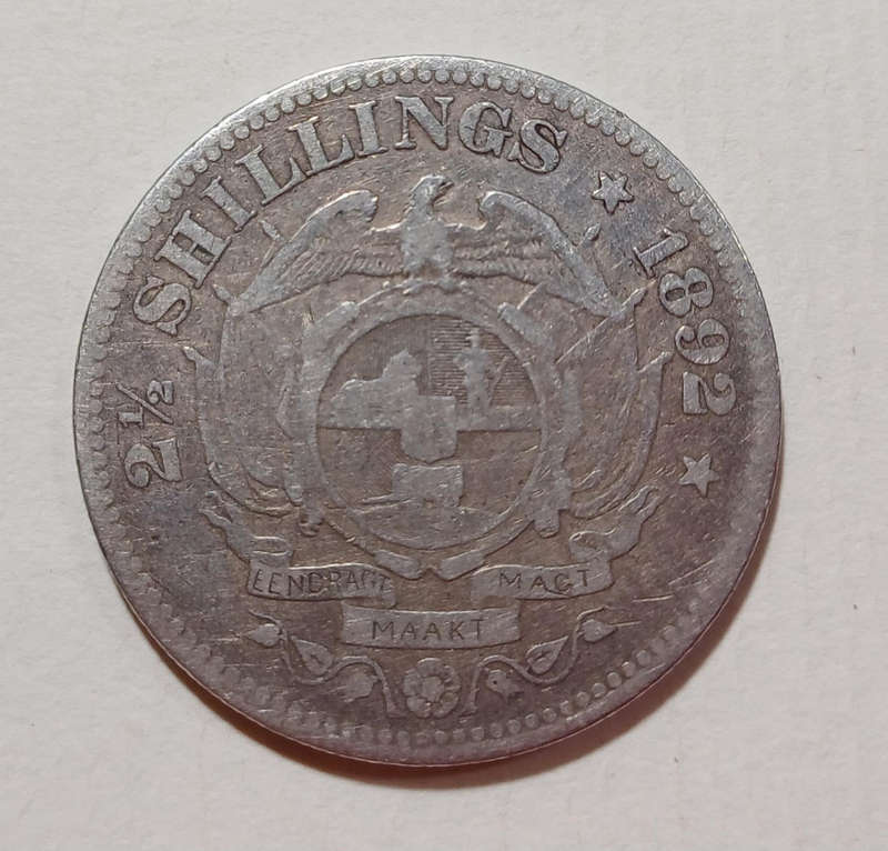 1892 ZAR 2.5 Shillings
