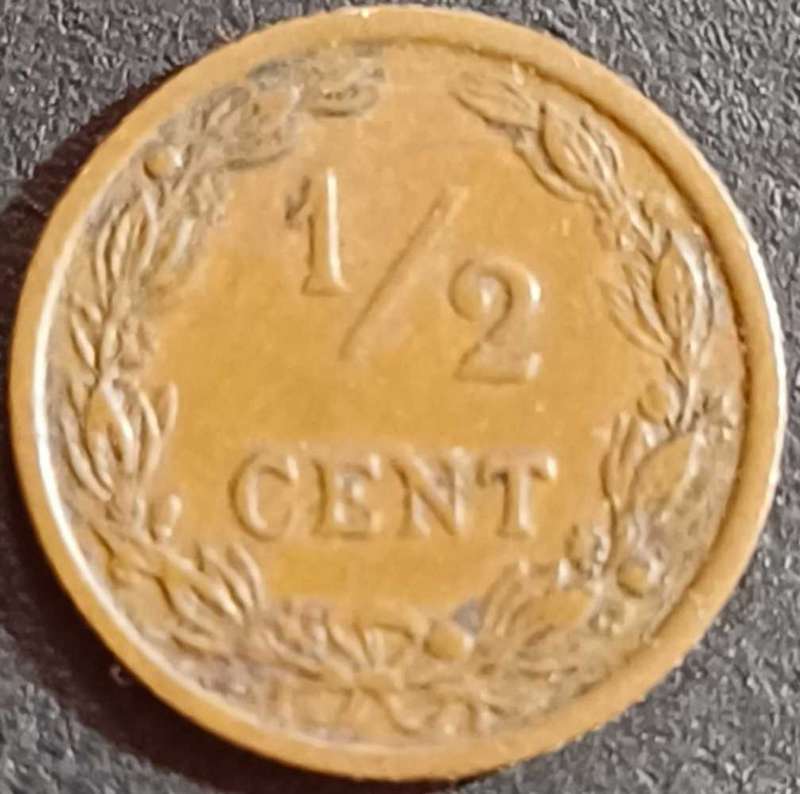 1903 Netherlands ½ Cent (Halfje)
