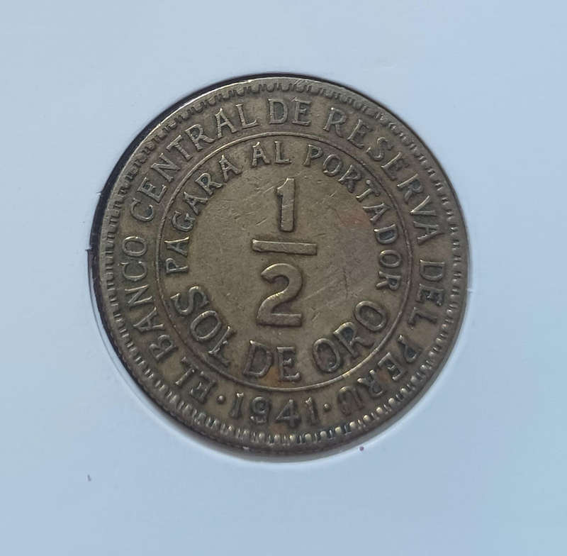1941 Peru ½ Sol in Coin Flip
