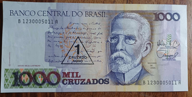 Brazil Bank Note 1000 Cruzados (UNC)