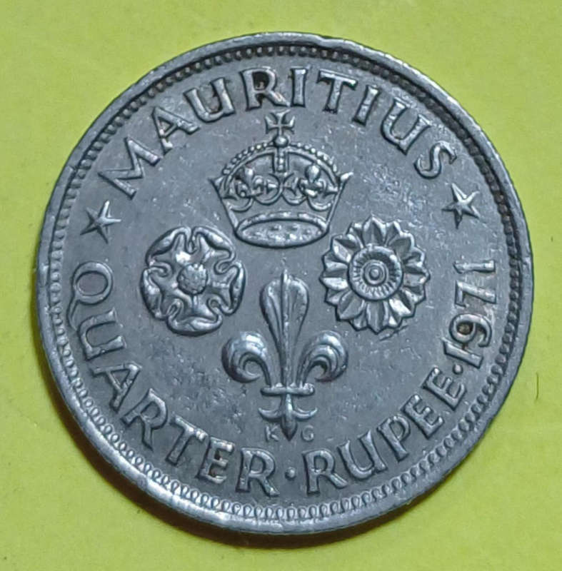 1971 Mauritius Quarter Rupee