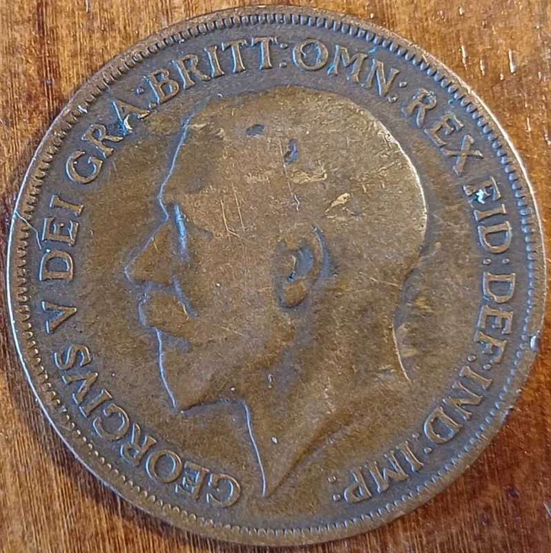1917 GB 1 Penny King George V