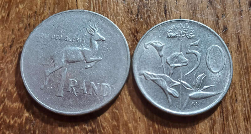 1977 SA One Rand & 50 Cent