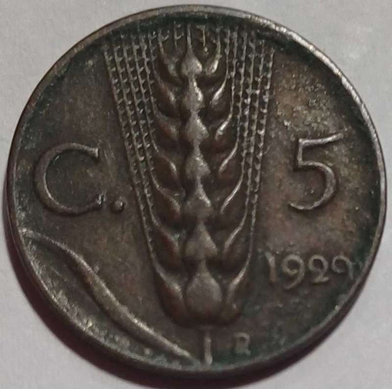 1929 Italy 5 Centimes