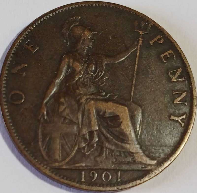 1901 Queen Victoria 1 Penny
