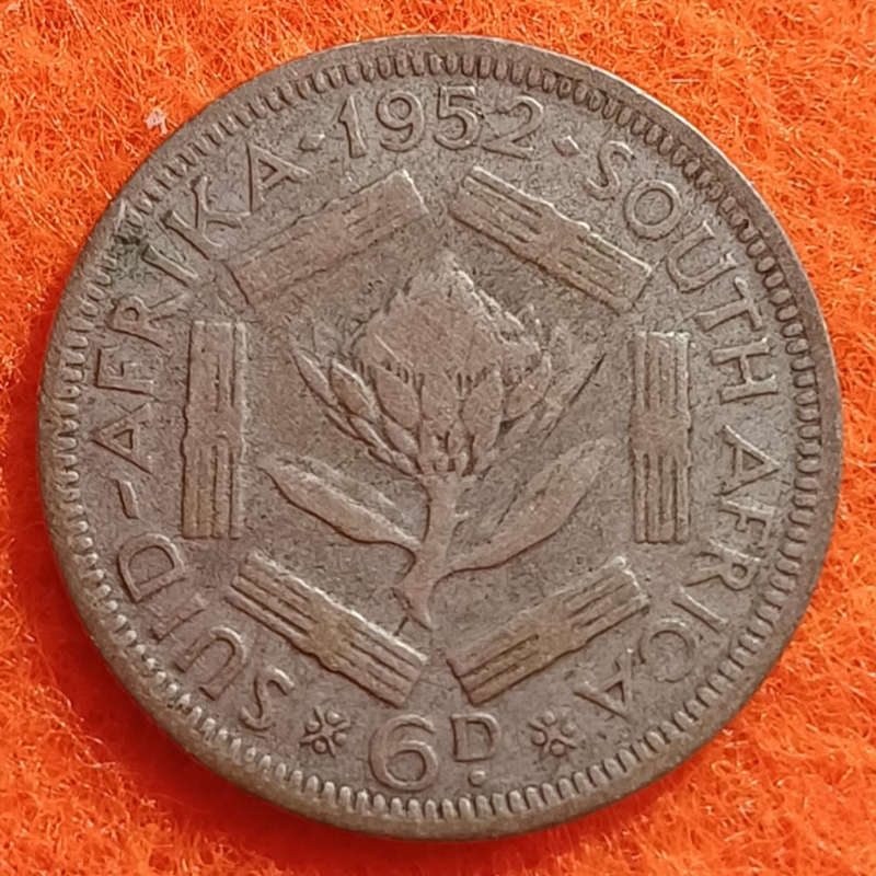 1952 Union Sixpence