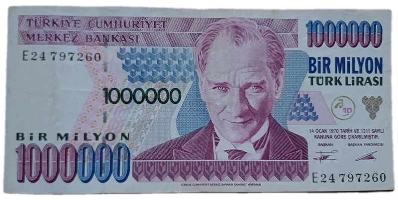 Turkey Bank Note 1 000 000 Turkish Lira