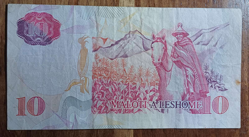 Lesotho Bank Note 10 Maloti