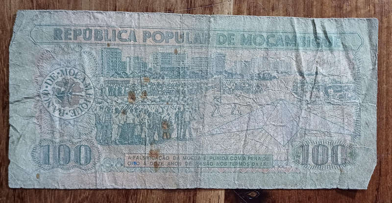Mocambique Bank Note 1980 - 100 Meticais