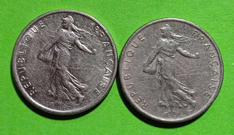 1965 & 1966 France ½ Franc