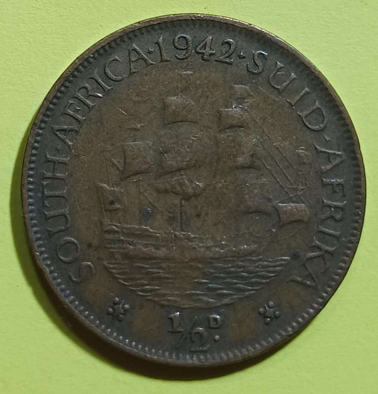 1942 Union Half Penny