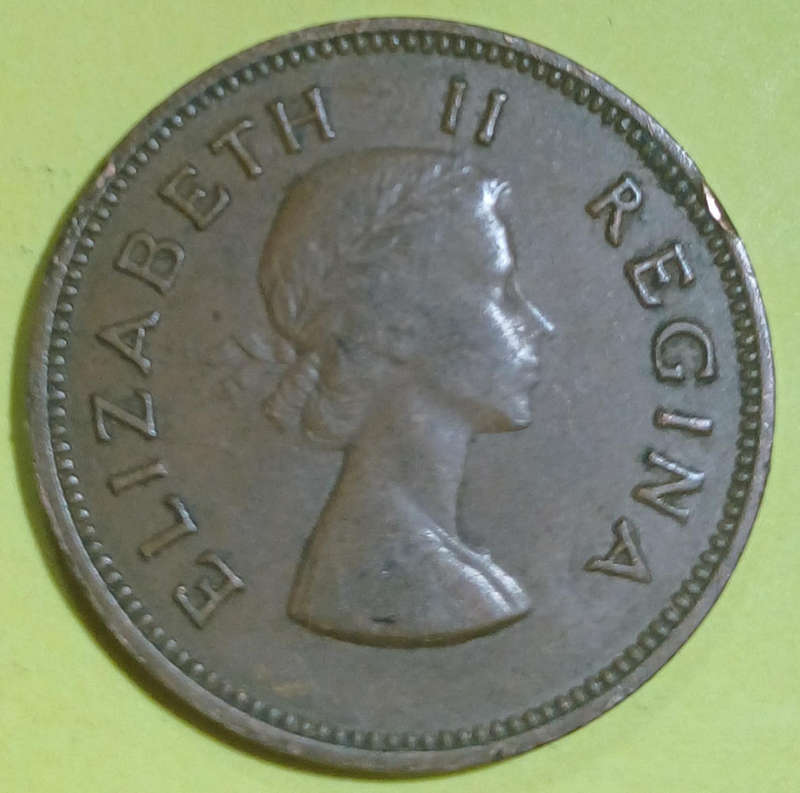1955 Union Half Penny