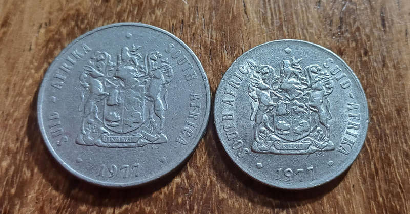 1977 SA One Rand & 50 Cent