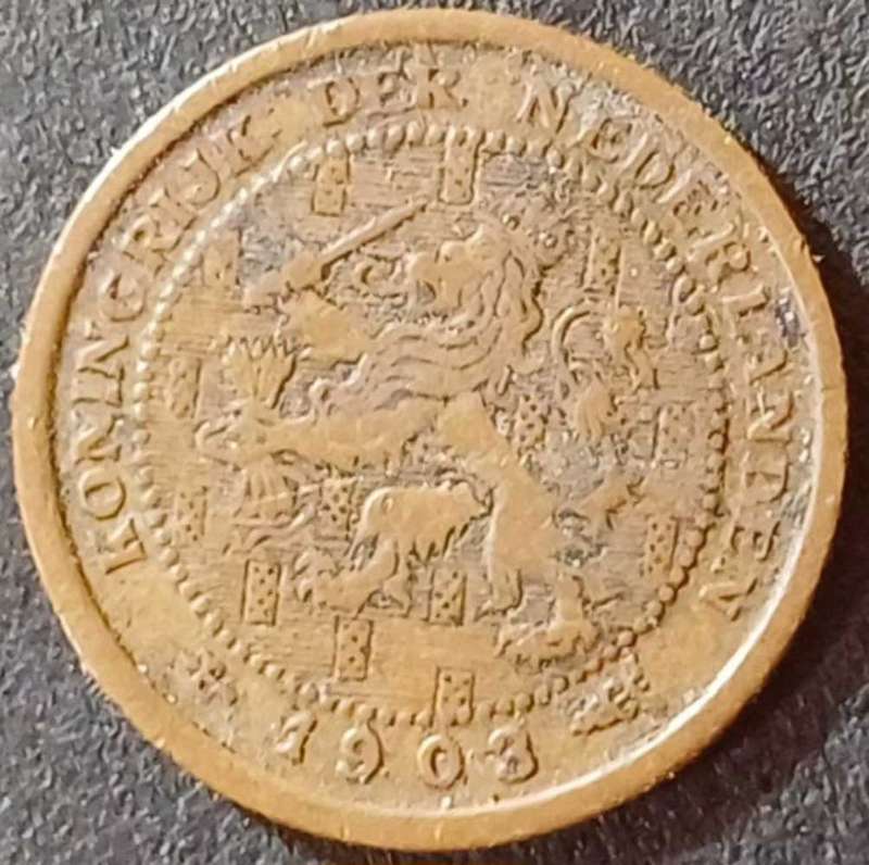 1903 Netherlands ½ Cent (Halfje)