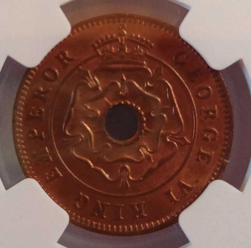 1943 Southern Rhodesia Half Penny