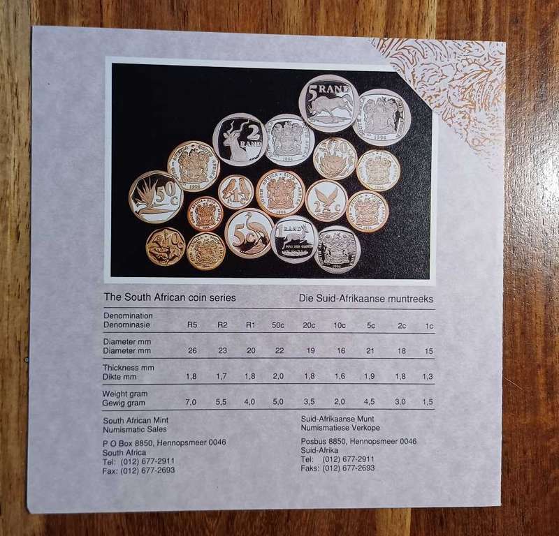 SA Mint 1994 Proof Set
