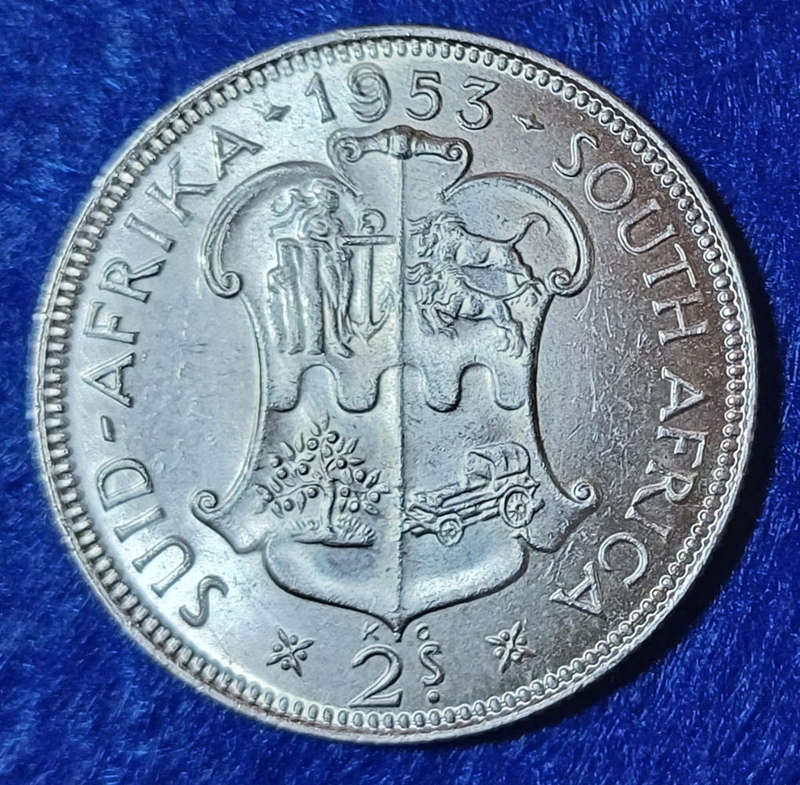 1953 Union 2 Shillings