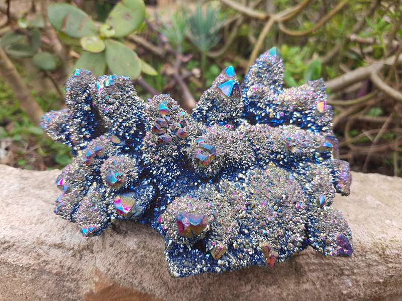 RAINBOW AURA SPIRIT QUARTZ CLUSTER 0.535kg