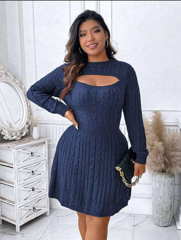 Plus Size Knitted Dress Size 3XL