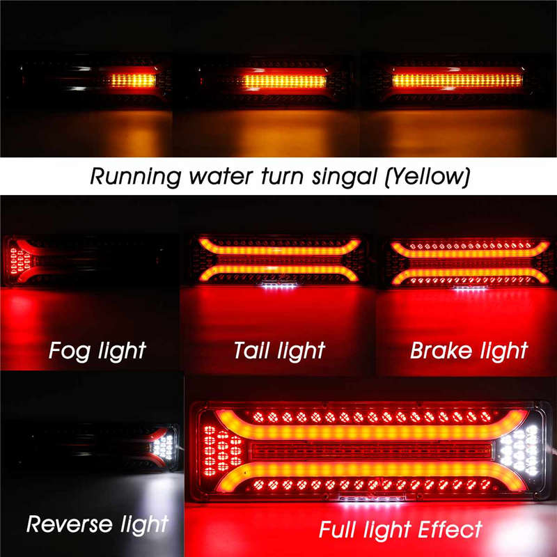 High-Performance Sequential 24V LED Taillights  Set of 2