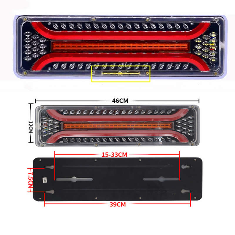 High-Performance Sequential 24V LED Taillights  Set of 2