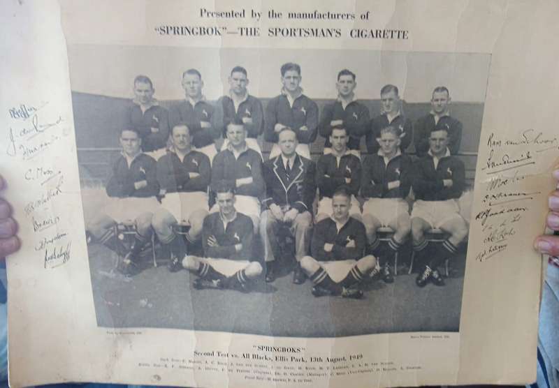 Rare 1949 second test 13th August 1949- vs All blacks @ Ellis Park -  Springbok South Africa Rugby T