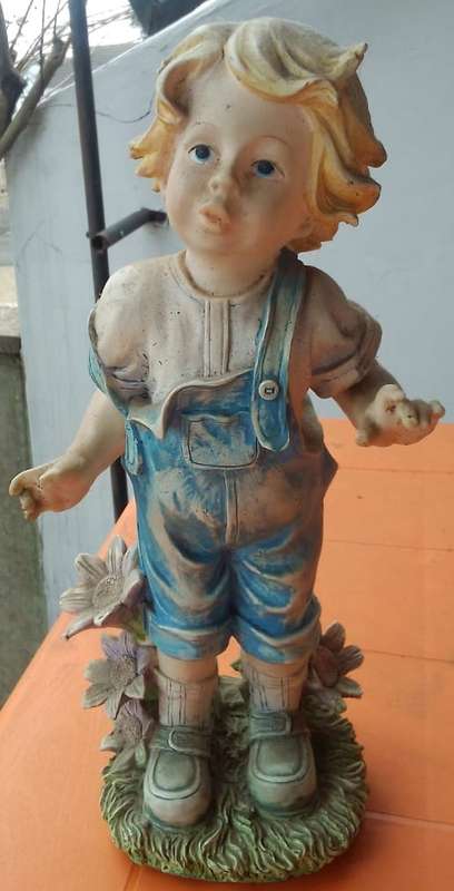 Vintage little boy ceramic figure- 35cm