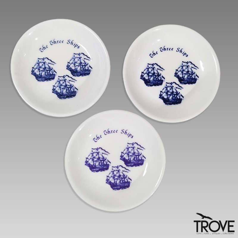 The Three Ships Butter Plates From Carlton Hotel
