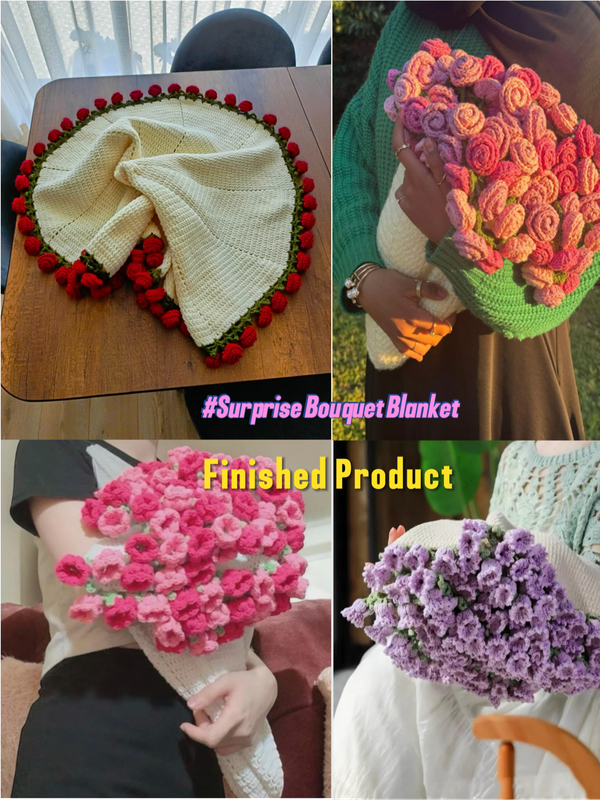 Bouquet Blanket 80 cm Flower Blanket