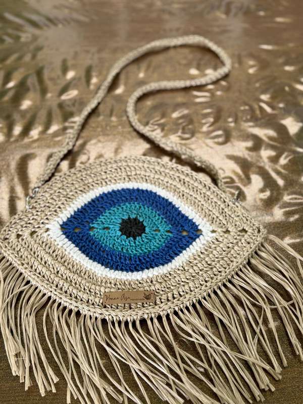 Evil Eye Crochet Bag