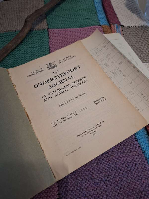 The Onderstepoort Journal Volume 17 nos. 1 and 2 Veterinary