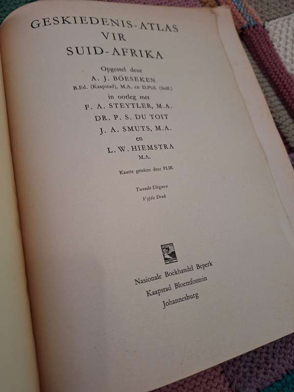 Geskiedenis-atlas vir Suid-Afrika - AJ Boeseken