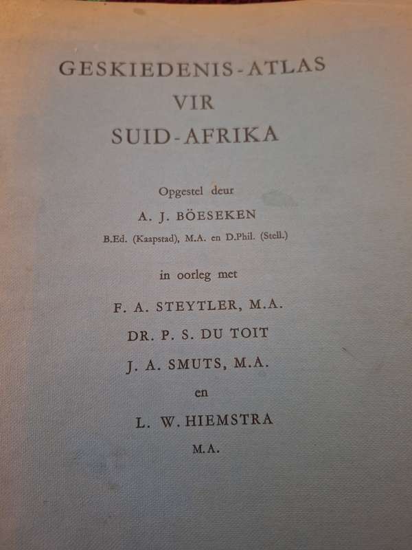 Geskiedenis-atlas vir Suid-Afrika - AJ Boeseken