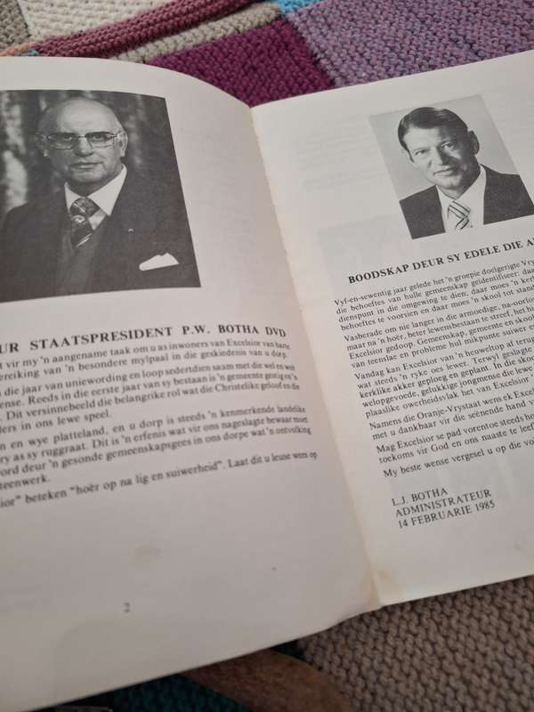 Excelsior 1910-1985  "n gedenkalbum" dedicated to this little Town - South Africa - APJ v Rensburg