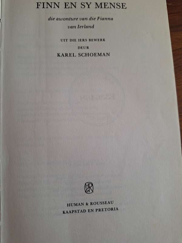 Finn en sy Mense - Karel Schoeman -First edition-1976