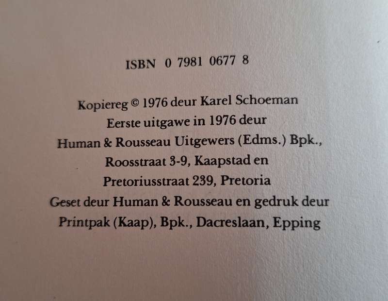 Finn en sy Mense - Karel Schoeman -First edition-1976