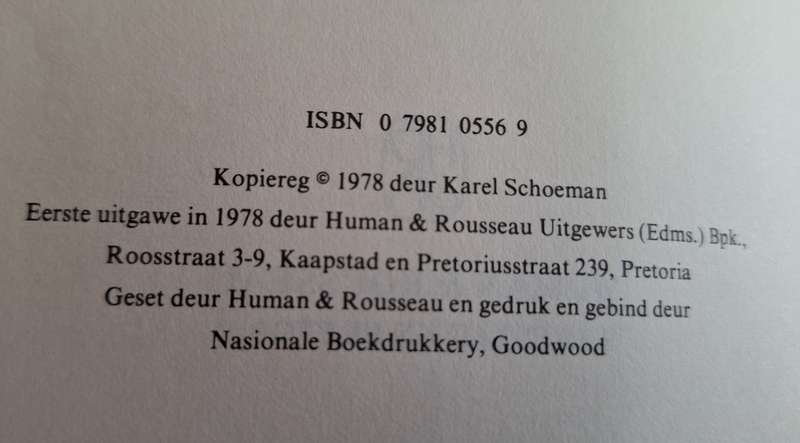 Die Walskonings - Karel Schoeman -First Edition 1978