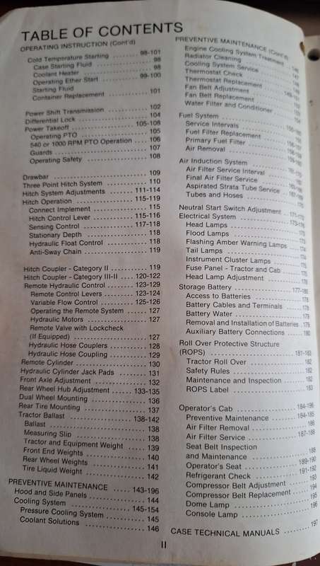 2294 Tractor Operators manual Rac 9-9420 CASE
