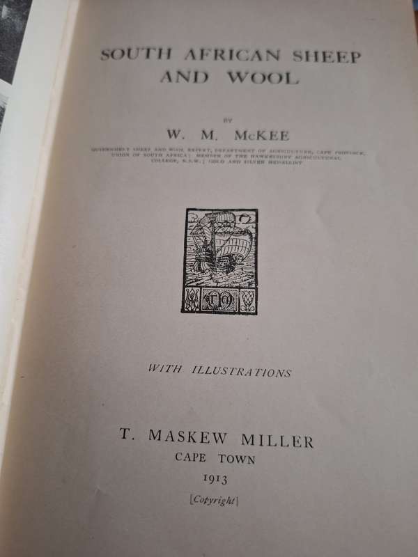 South African sheep and wool -WM McKee -1913
