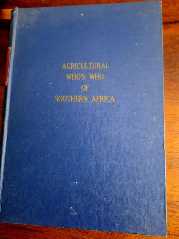 Agricultural who's who of Southern Africa - rare