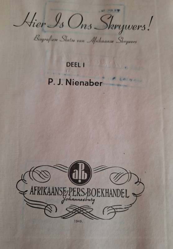 Hier is ons Skrywers - PJ Nienaber - 1949