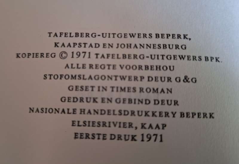 Ons Politiek van Naby -Jan J van Rooyen First edition 1971 Afrikaans text