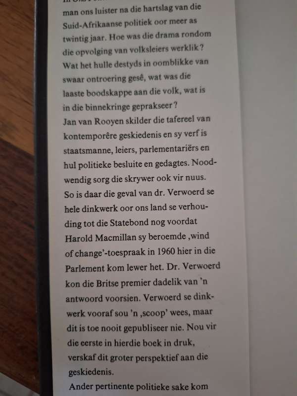 Ons Politiek van Naby -Jan J van Rooyen First edition 1971 Afrikaans text