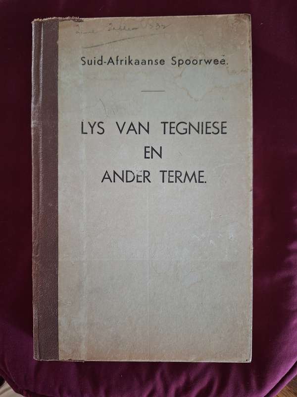 List of Technical and Other Terms South African Railways 1947