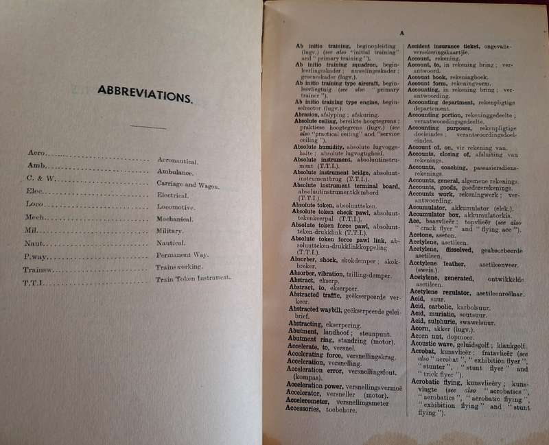 List of Technical and Other Terms South African Railways 1947