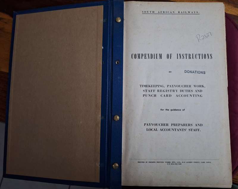 South African Railways. Compendium of Instructions 1965. Timekeeping, Pay-voucher work.