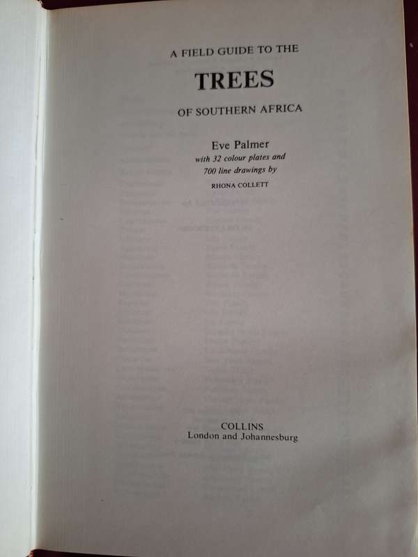 A Field Guide to the TREES of Southern Africa Eve Palmer 1981 Collins